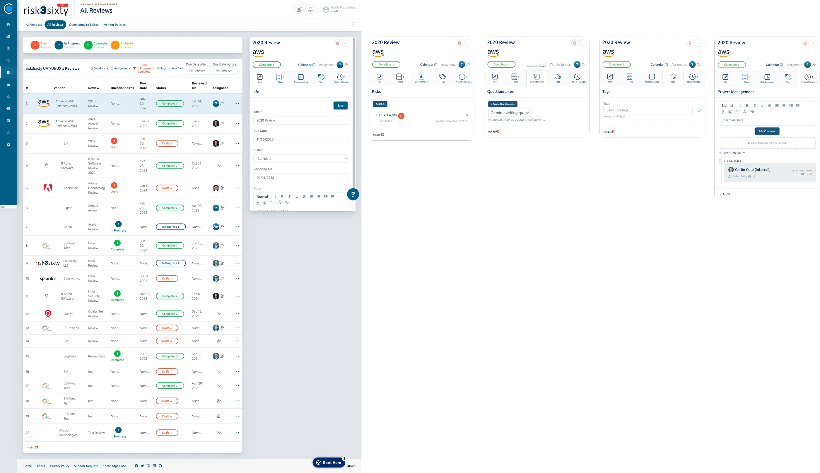 Audit of the old review page