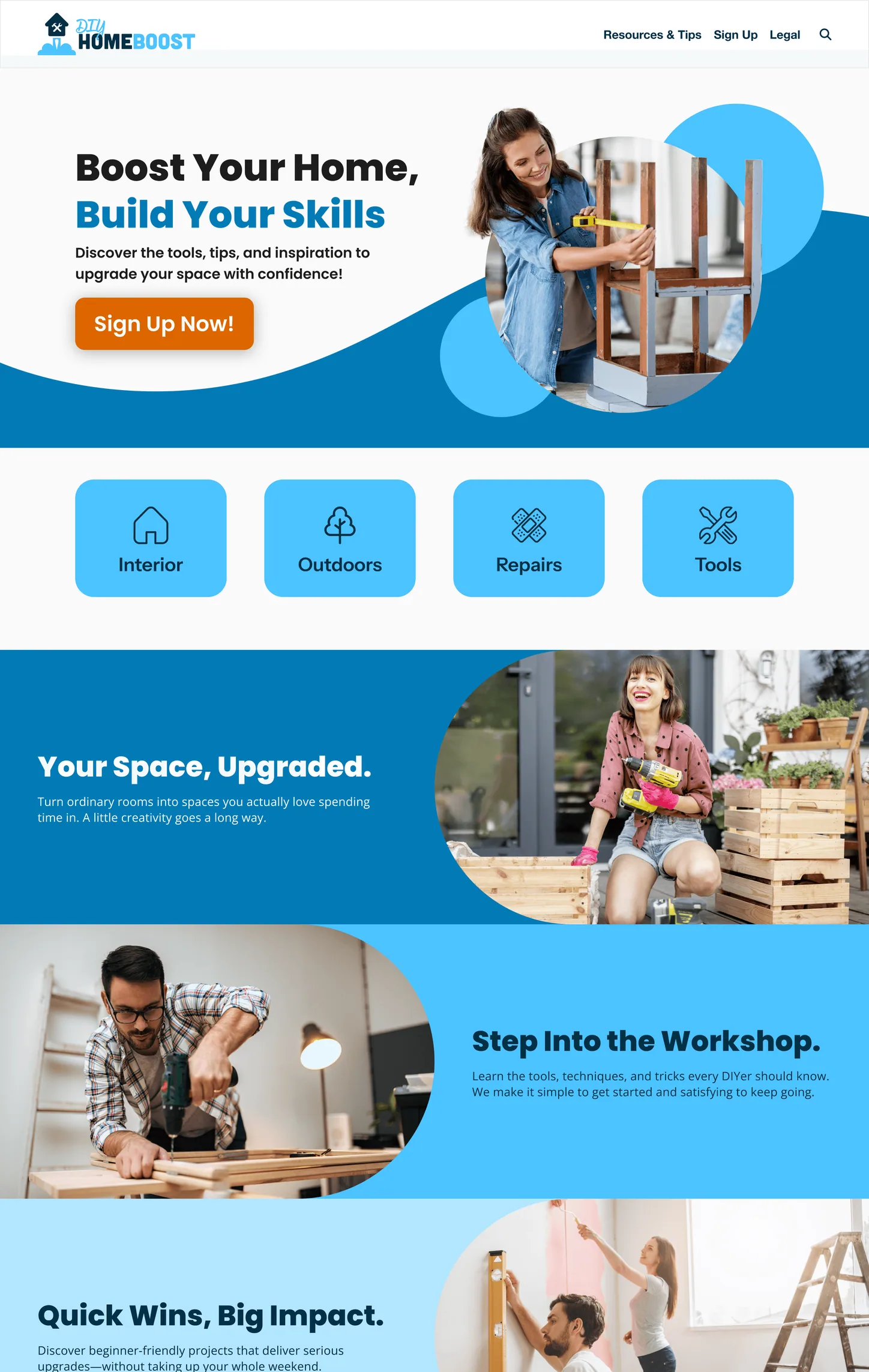 Desktop landing page 4