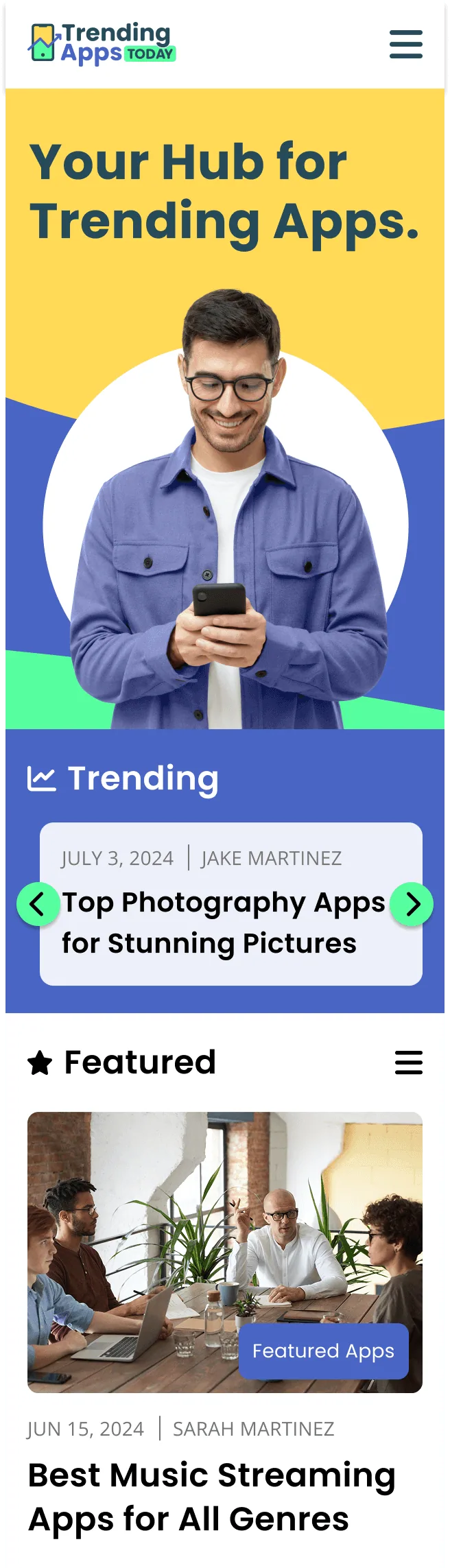 Mobile landing page 1