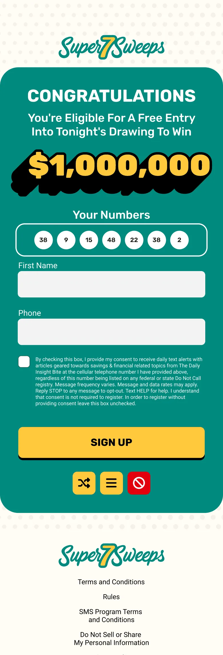 Mobile landing page 6