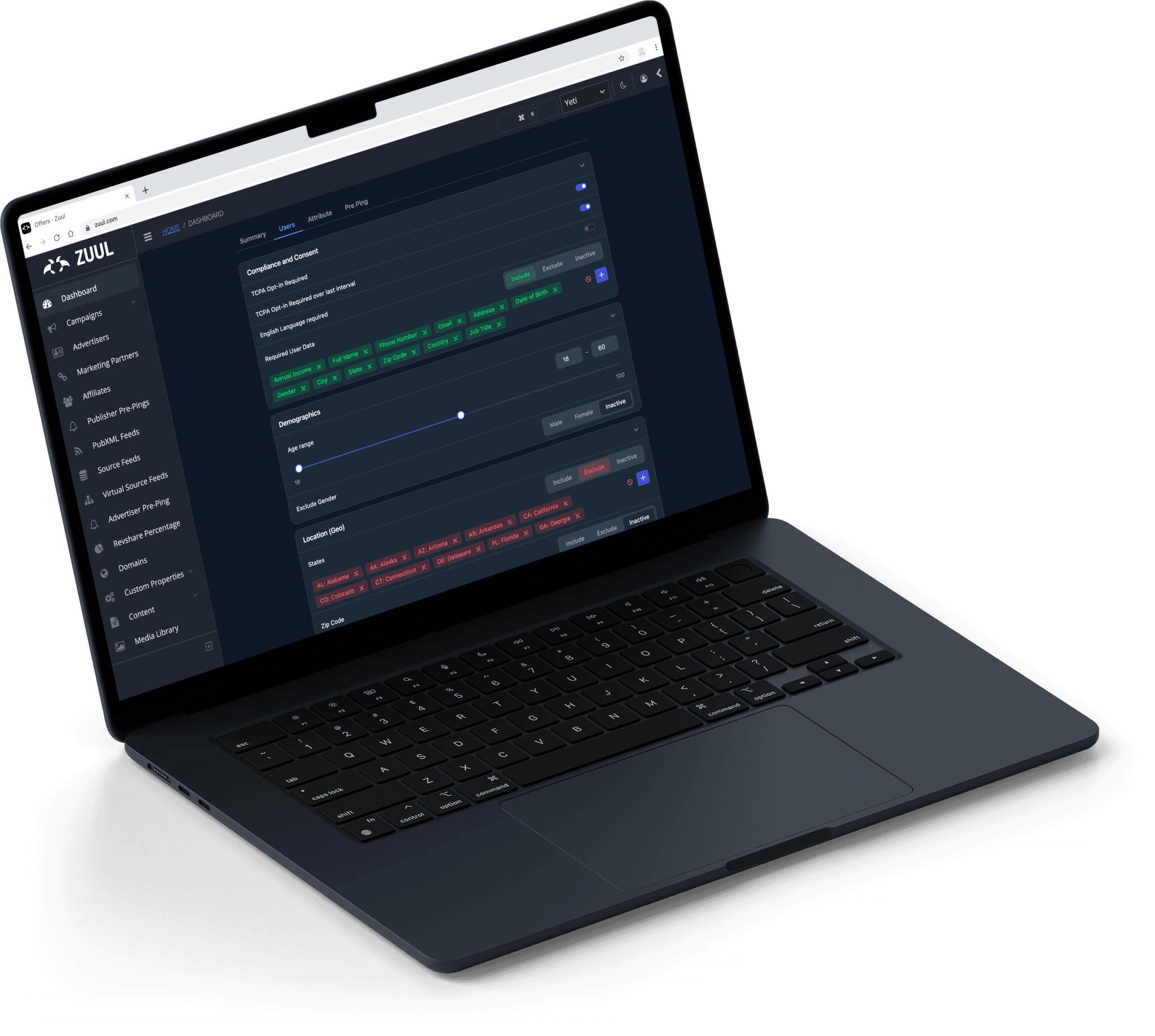 Zuul Criteria in dark mode