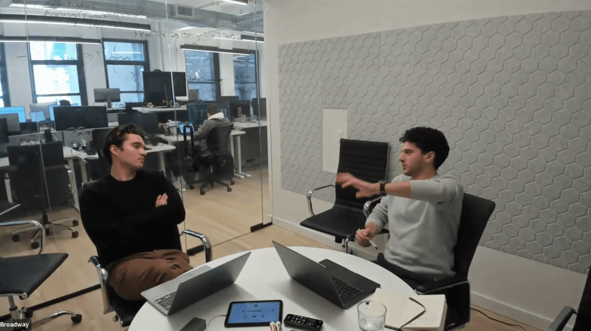 A user sharing their screen during an interview